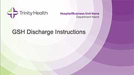 GSH Discharge Instruction